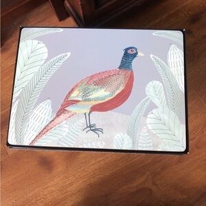 Vintage Bird Cord-backed placemats set of 4